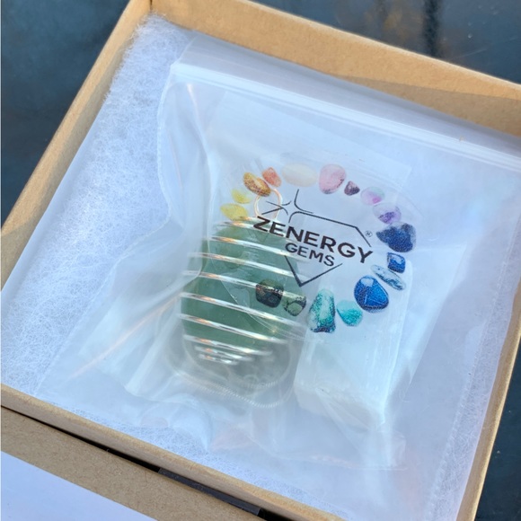 Aventurine Zenergy Gems Tumble Stone Crystal Pendant + 20" Stainless Steel Chain - Picture 4 of 17